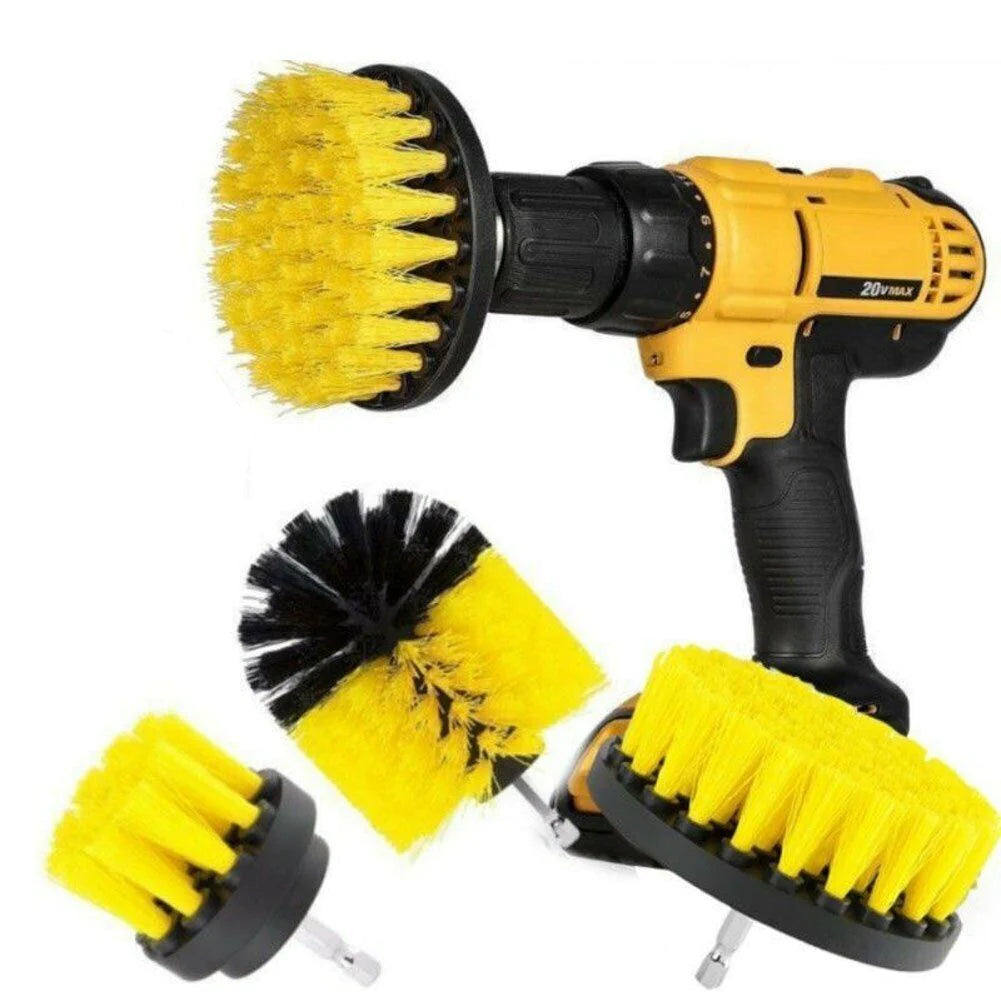 "Ultimate Power Scrubber Set: Effortlessly Clean Car, Carpet, Tile, and Grout with Drill Brush Attachments!"