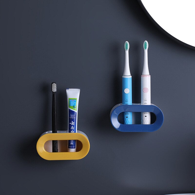 Electric Toothbrush Holder Self-Adhesive Toothbrush Stand Rack Wall-Mounted Toothbrush Organizer Space save Bathroom Accessories