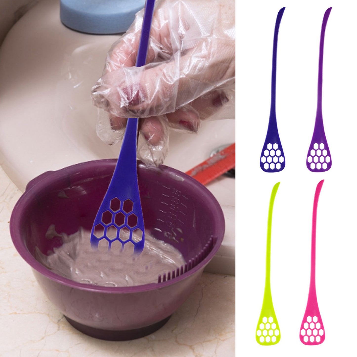 1Pc Pro Salon Hairdressing Dyeing Brush Stirrer Dye Cream Whisk Hair Color Mixer DIY Dyestuff Blender Barber Hair Styling Tool