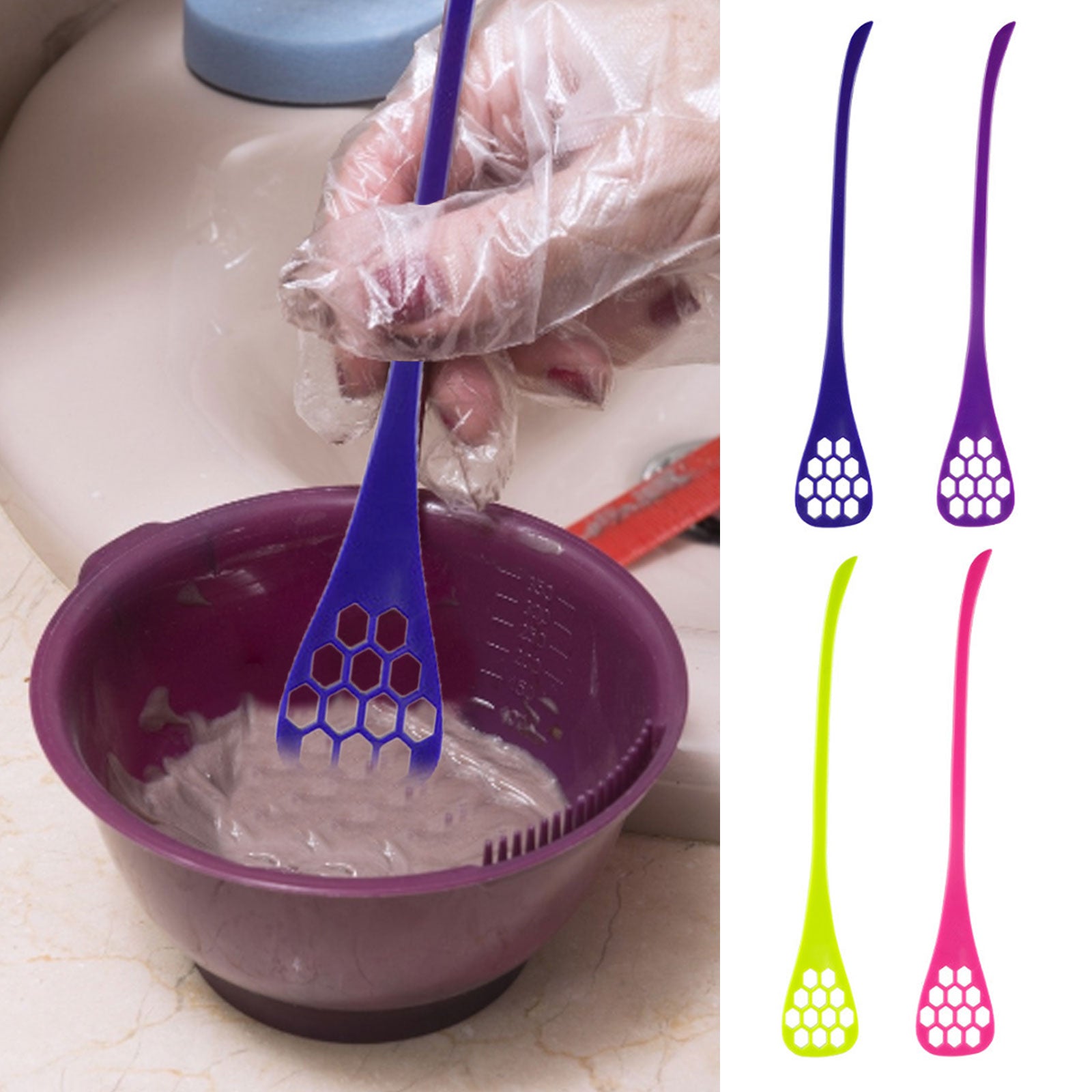 1Pc Pro Salon Hairdressing Dyeing Brush Stirrer Dye Cream Whisk Hair Color Mixer DIY Dyestuff Blender Barber Hair Styling Tool