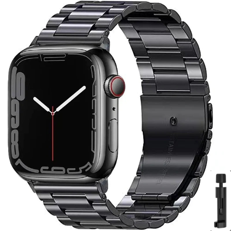 Stainless Steel Metal Strap for Apple Watch - Ultra 49mm, Compatible with Apple Watch Series 6/5/4/3/SE - 45mm, 41mm, 44mm, 42mm, 40mm